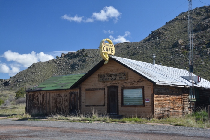 abandoned cafe and post office, Virginia Dale, CO